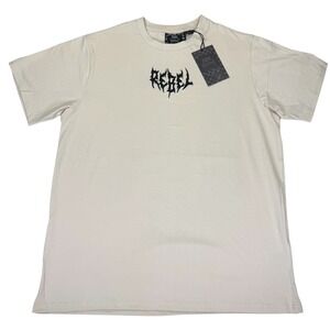 Rebel Vengeance Dragon Tiger Graphic T Shirt Mens XL Cream Streetwear NWT